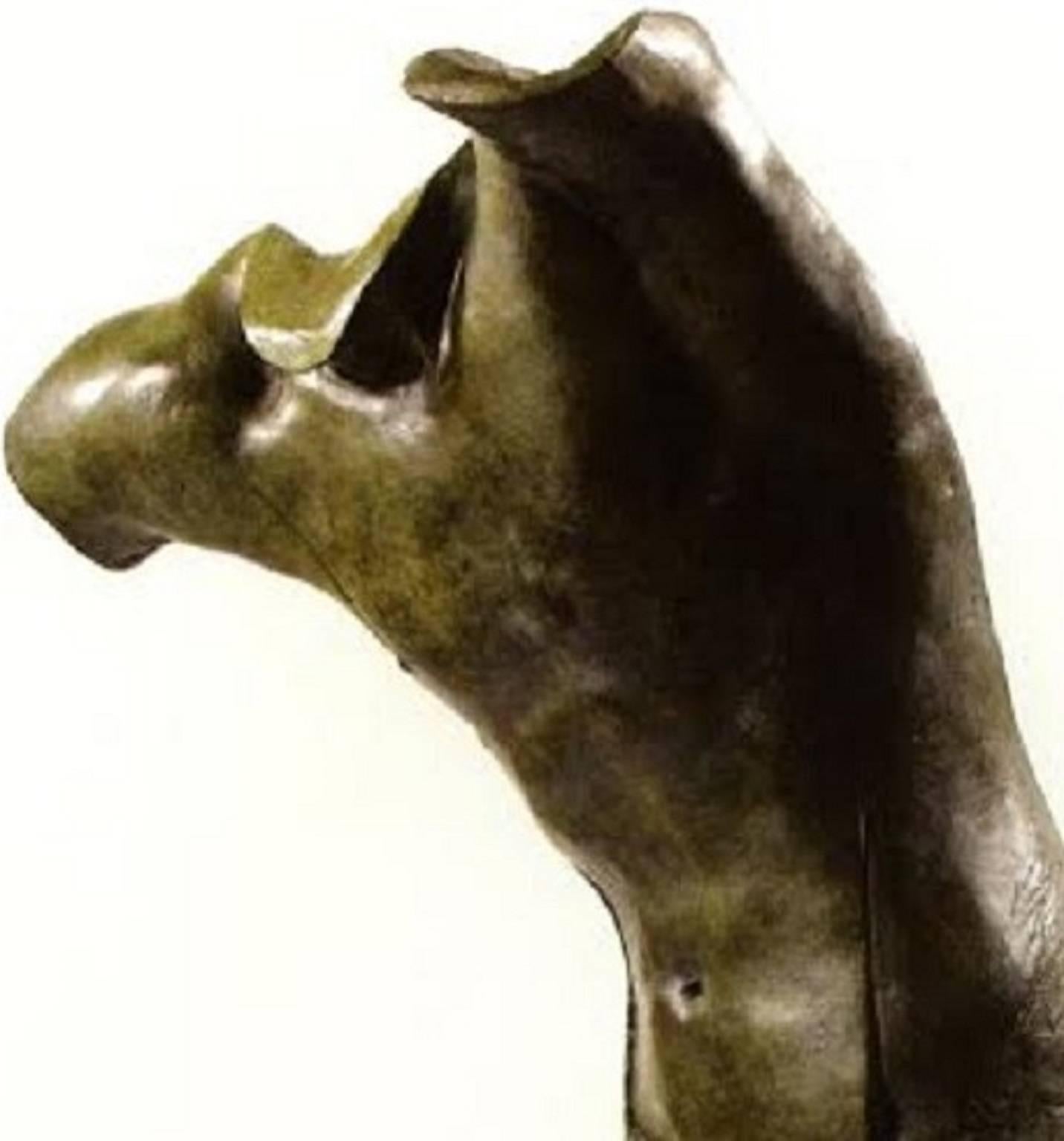 Diver (man). Contemporary sculpture in bronze, Italian school, 1999 - Sculpture by Gabriele Garbolino Rù