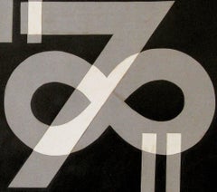 Numbers 7 and 8. Depero 20th Century, Italian Futurist Abstract Painting
