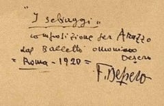 The savages. Depero 20th Century, Italian Futurist Abstract Painting