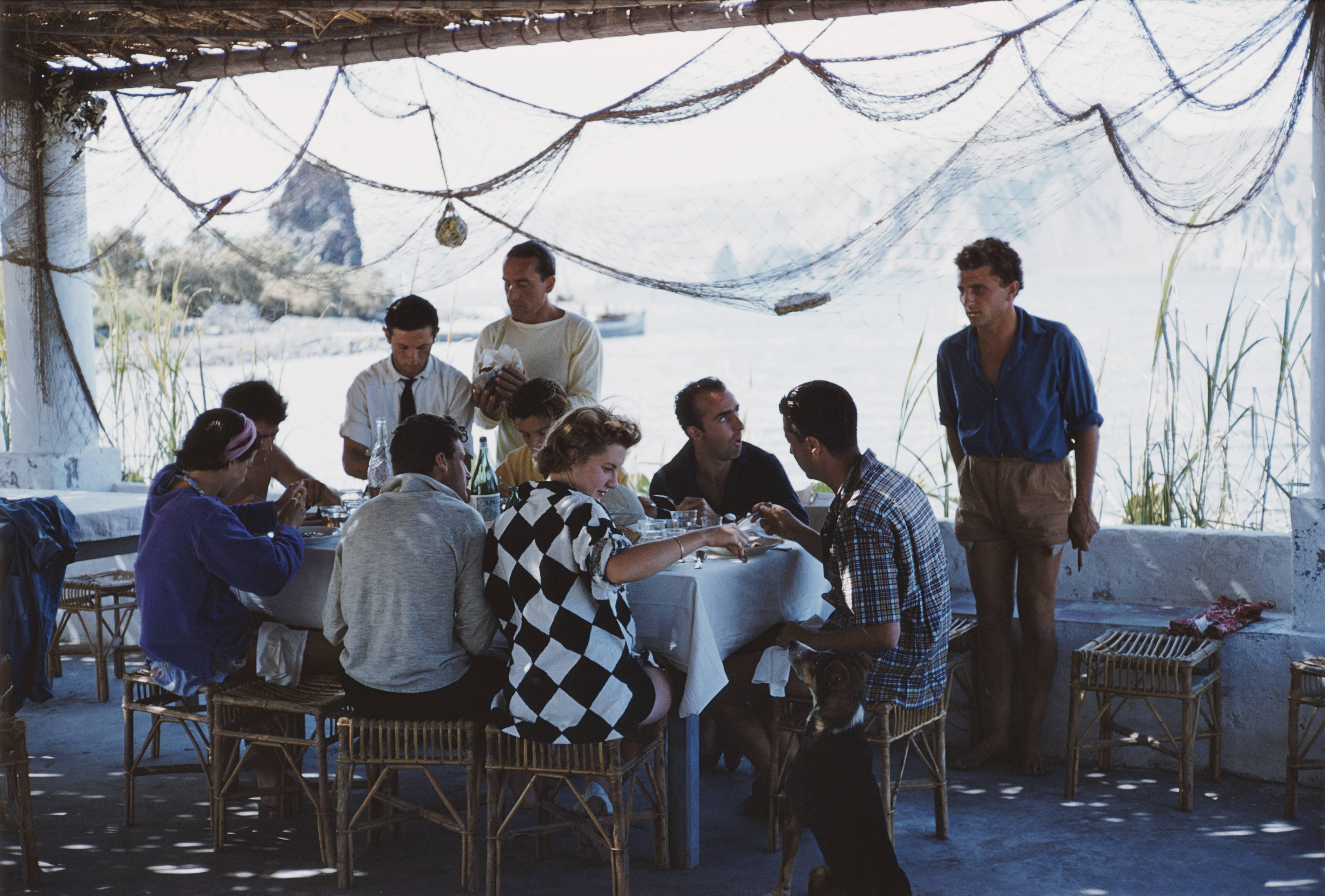 Friends on holiday in Sicily, Italy 1954. (Photo by Slim Aarons/Getty Images)

C-type print from the original transparency held at the Getty Images Archive, London. Numbered and stamped by The Slim Aarons Estate.  Certificate of Authenticity