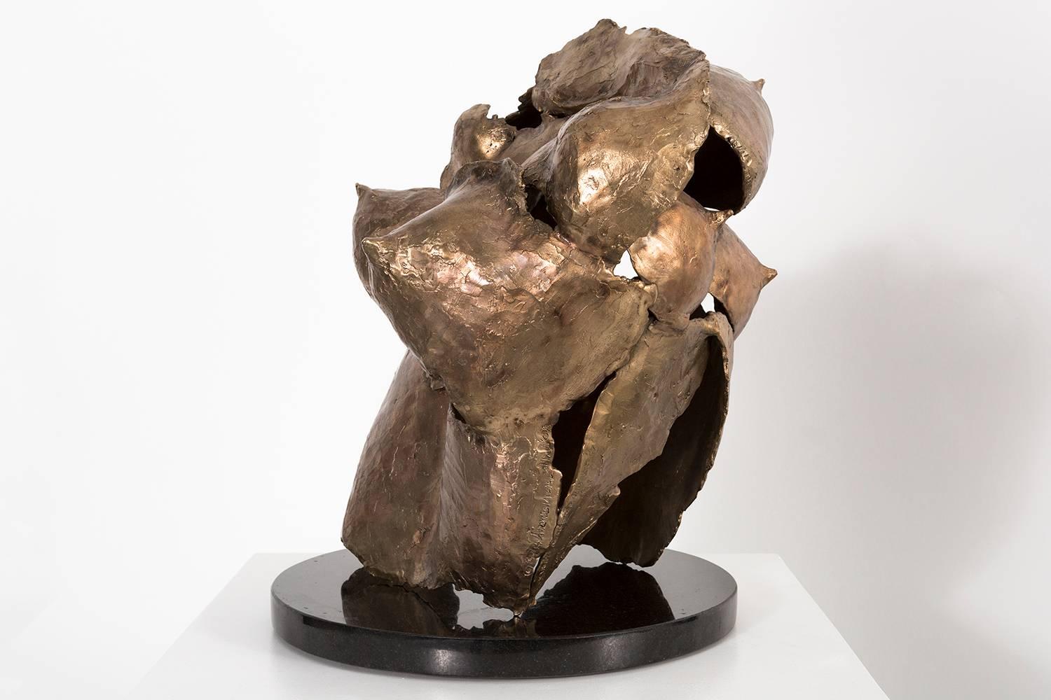 “Melody” is a 2016 bronze sculpture by Ruth AIzuss Migdal. Gorgeously complex from all angles, “Melody” is an abstract depiction of a female torso.

Through a puzzle-like assembly of pieces, Ruth Aizuss Migdal builds layers and organic contours that