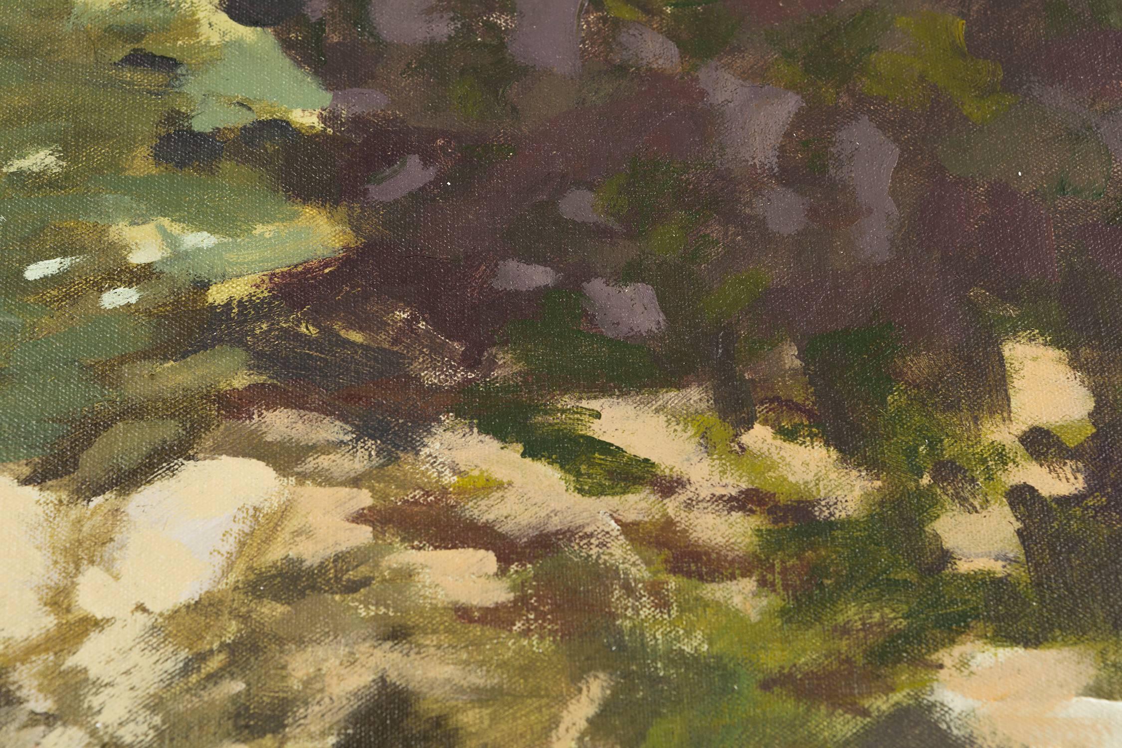 November Brush - Brown Landscape Painting by Slater Sousley