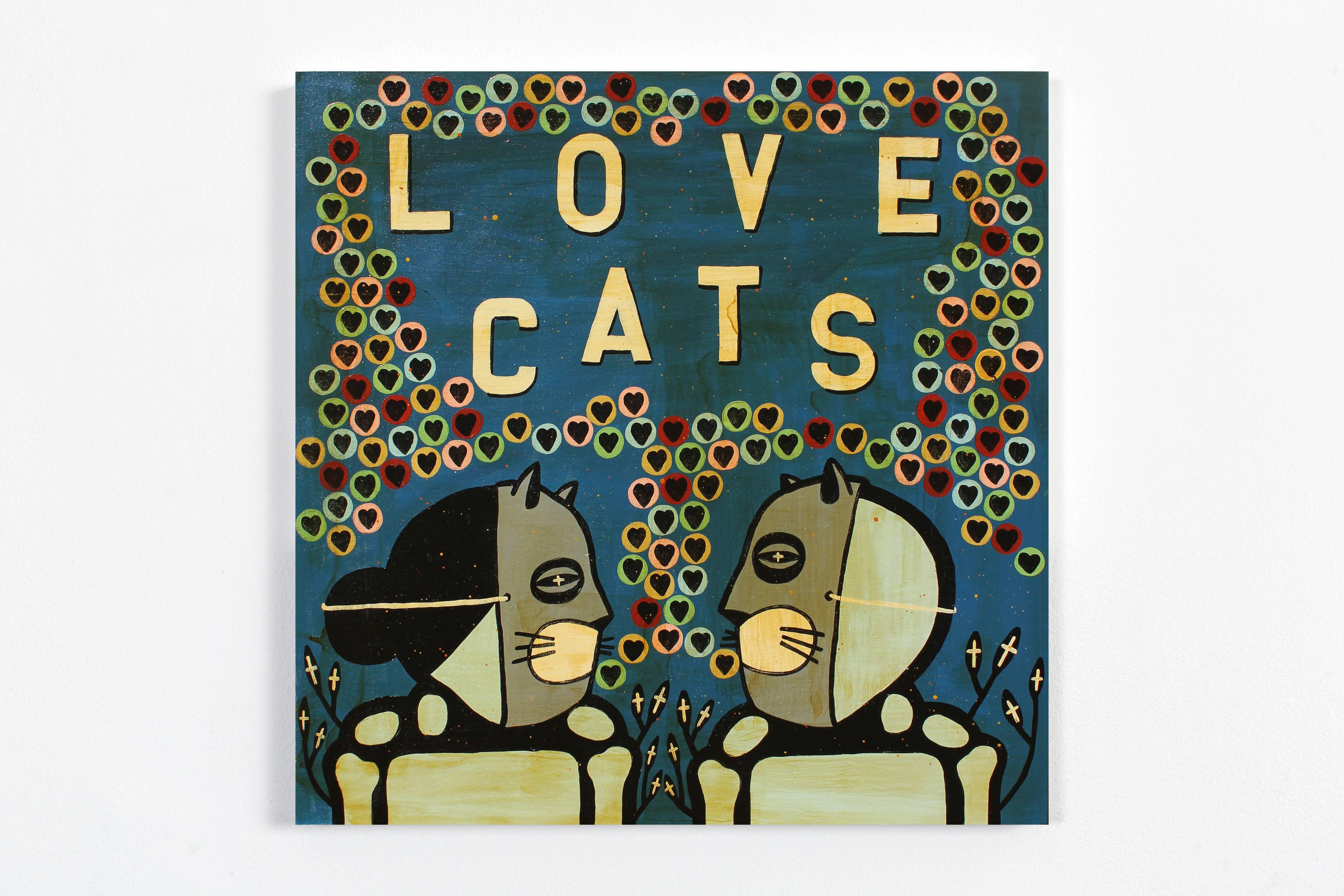 Love Cats - Painting by Mike Egan