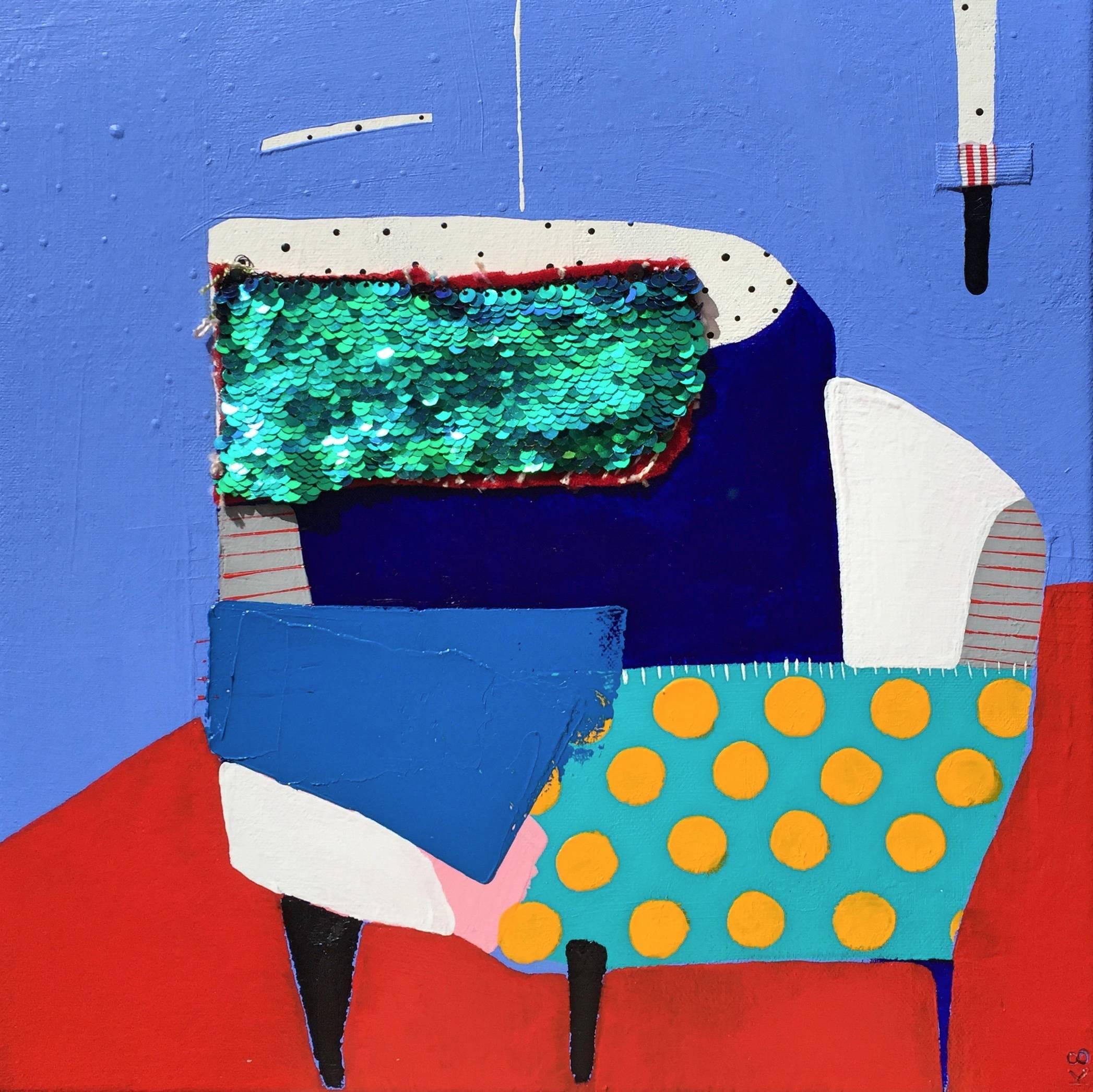 Kate McCarthy Abstract Painting - Corner Chair