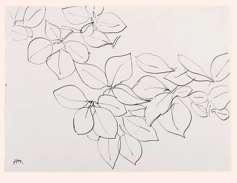 Henri Matisse Still-Life - Branche de Fleurs (recto), Studies for cutouts (verso)