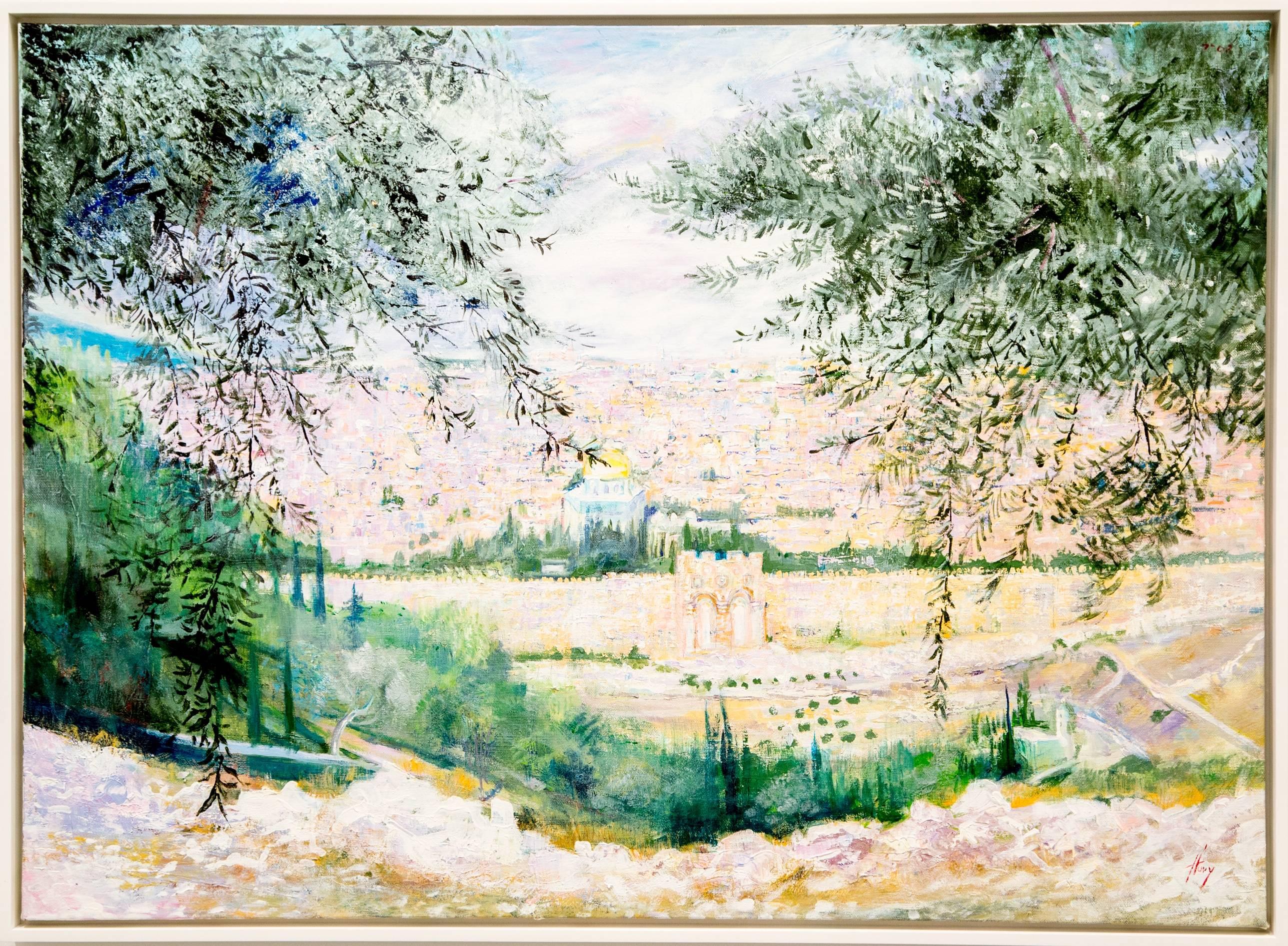 Huvy Elisha Landscape Painting - Jerusalem