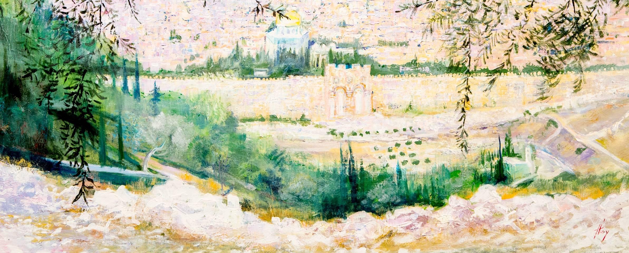 Jerusalem - Impressionist Painting by Huvy Elisha