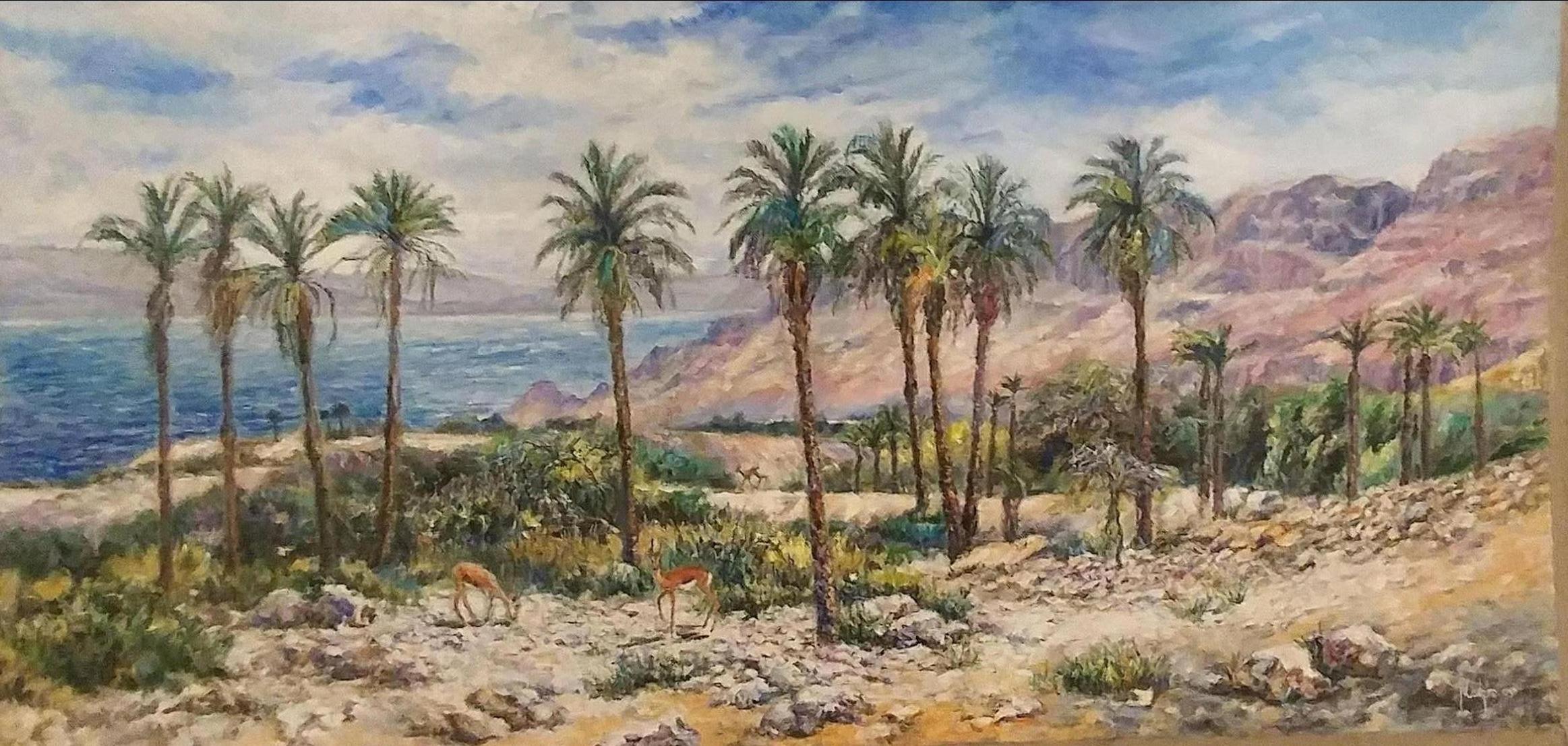 Tamar Finkelstein Landscape Painting - Ein Gedi (Landscape)
