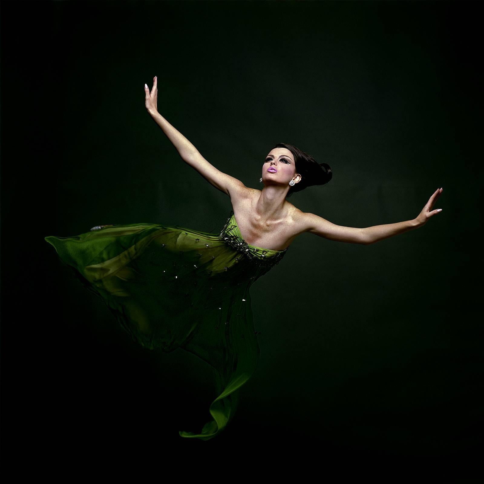 Melvin Sokolsky Figurative Photograph - Green Angel, Dorothy McGowan, New York