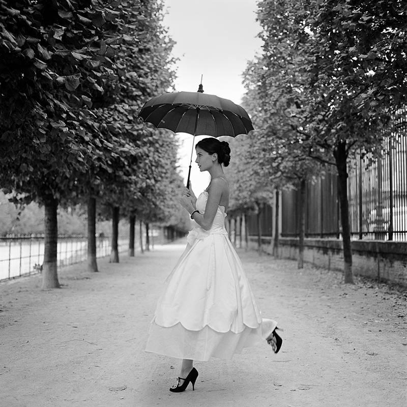 Mira Skipping with Umbrella, Paris, France