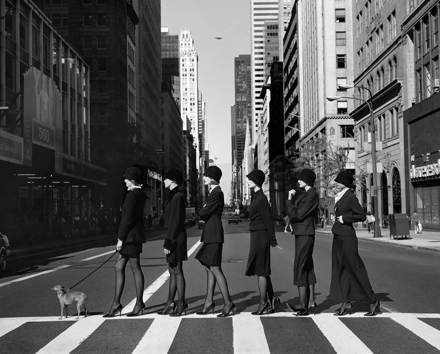 Rodney Smith Figurative Photograph - Hemline,  New York, NY- 20 x 24 inch black and white posed fashion photograph