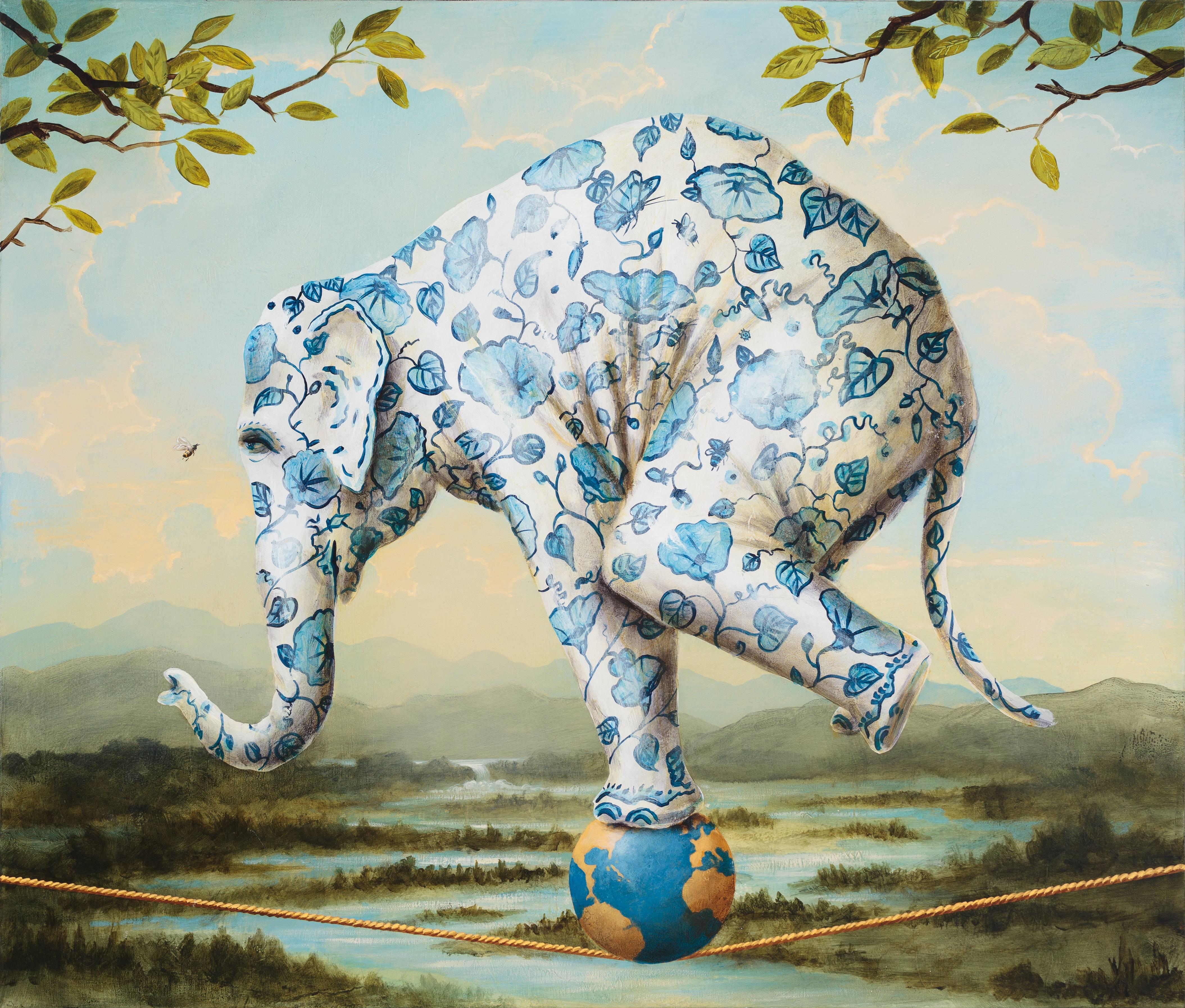 Kevin Sloan Animal Painting - The Delicate Flowers