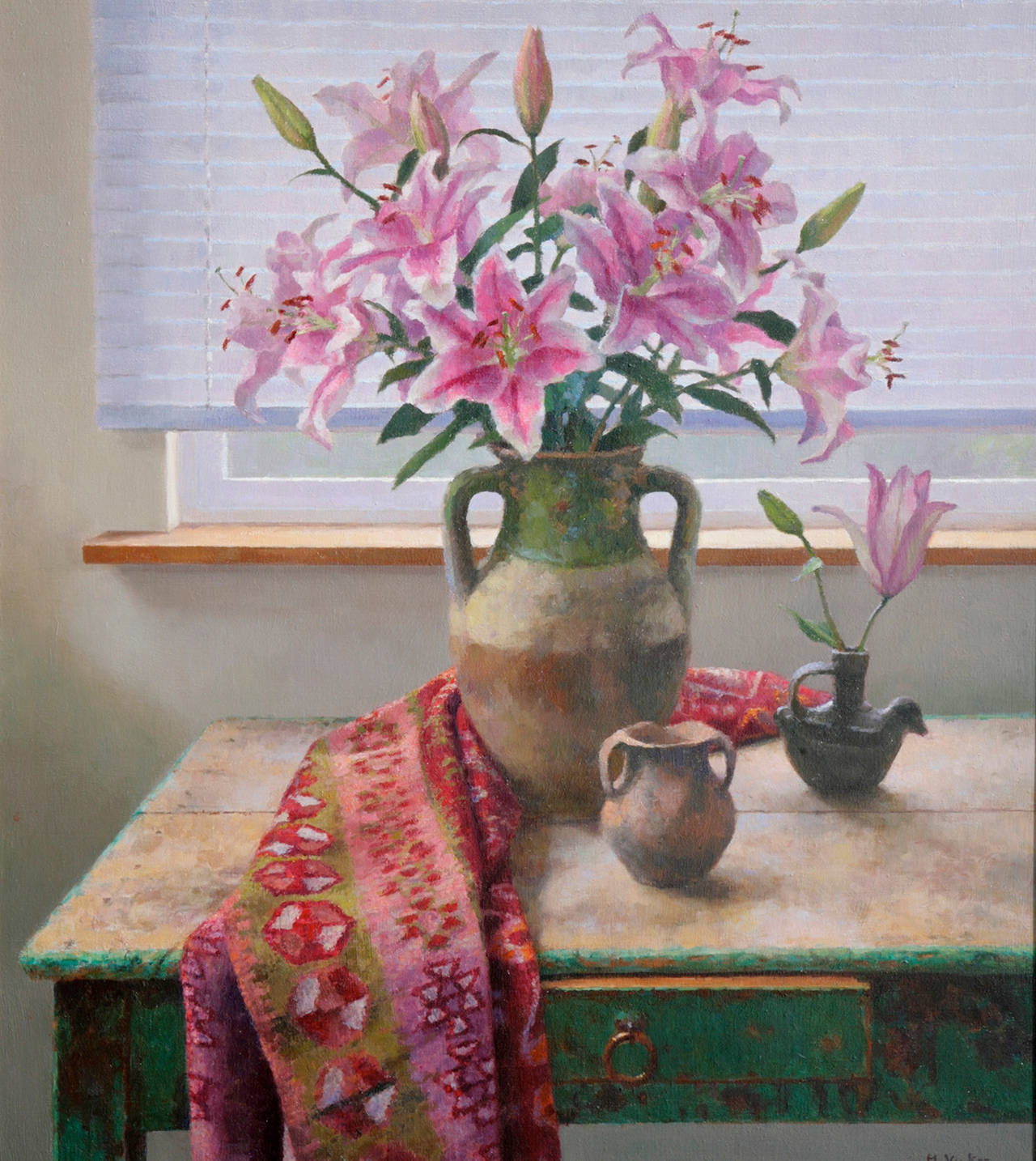 Jim McVicker Still-Life Painting - Still Life with Lilies