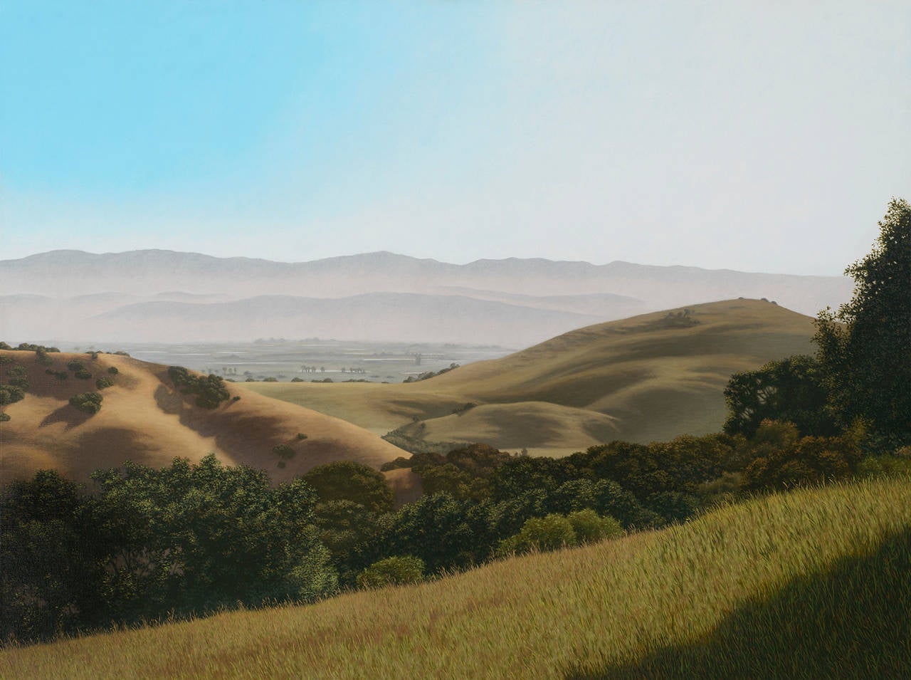 Andrea Johnson Landscape Painting - View From Fort Ord