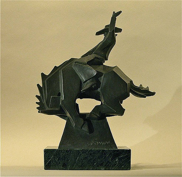 Ed Mell Figurative Sculpture - Jack Knife