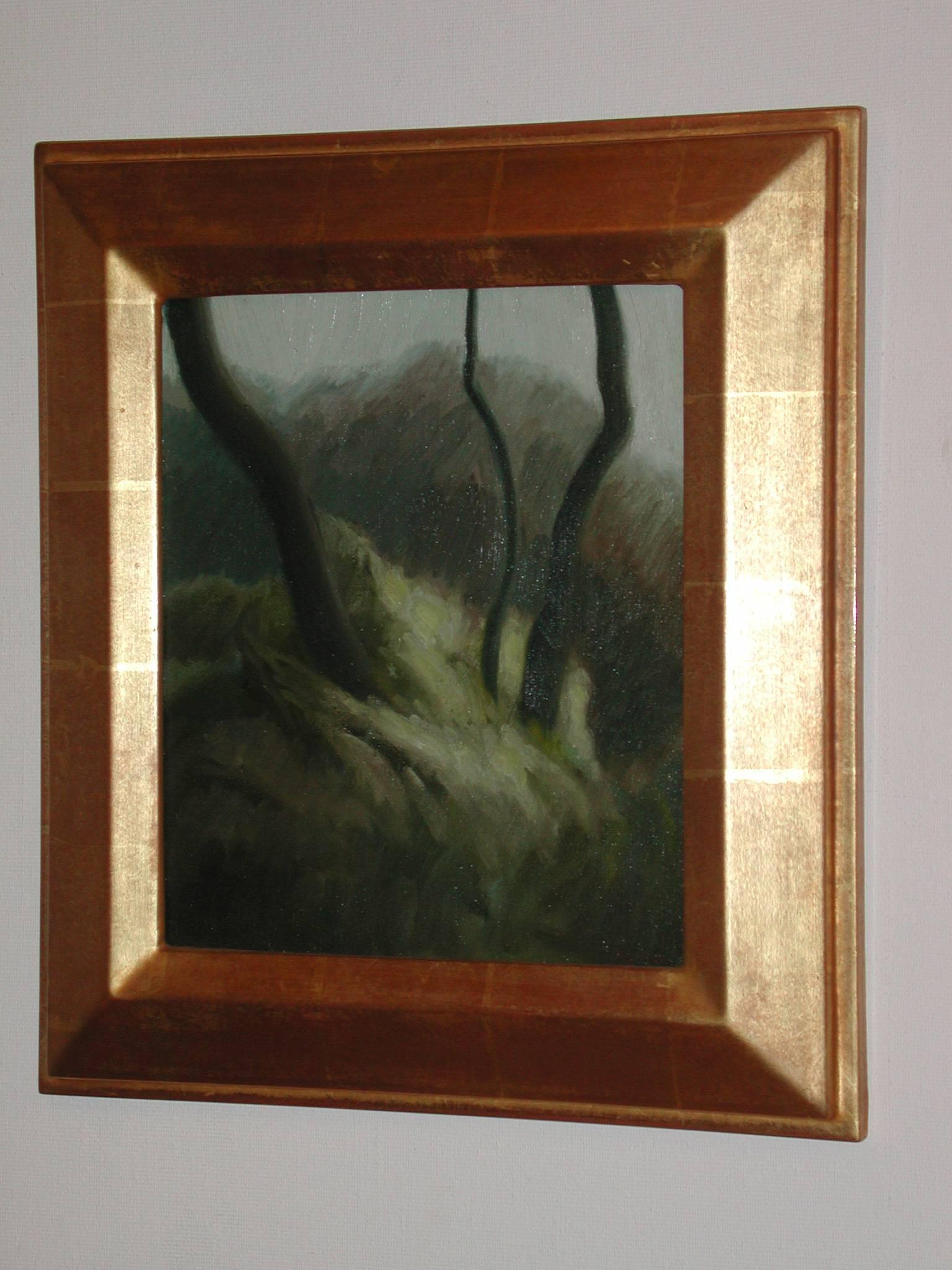 Oil on fabric, framed. 12