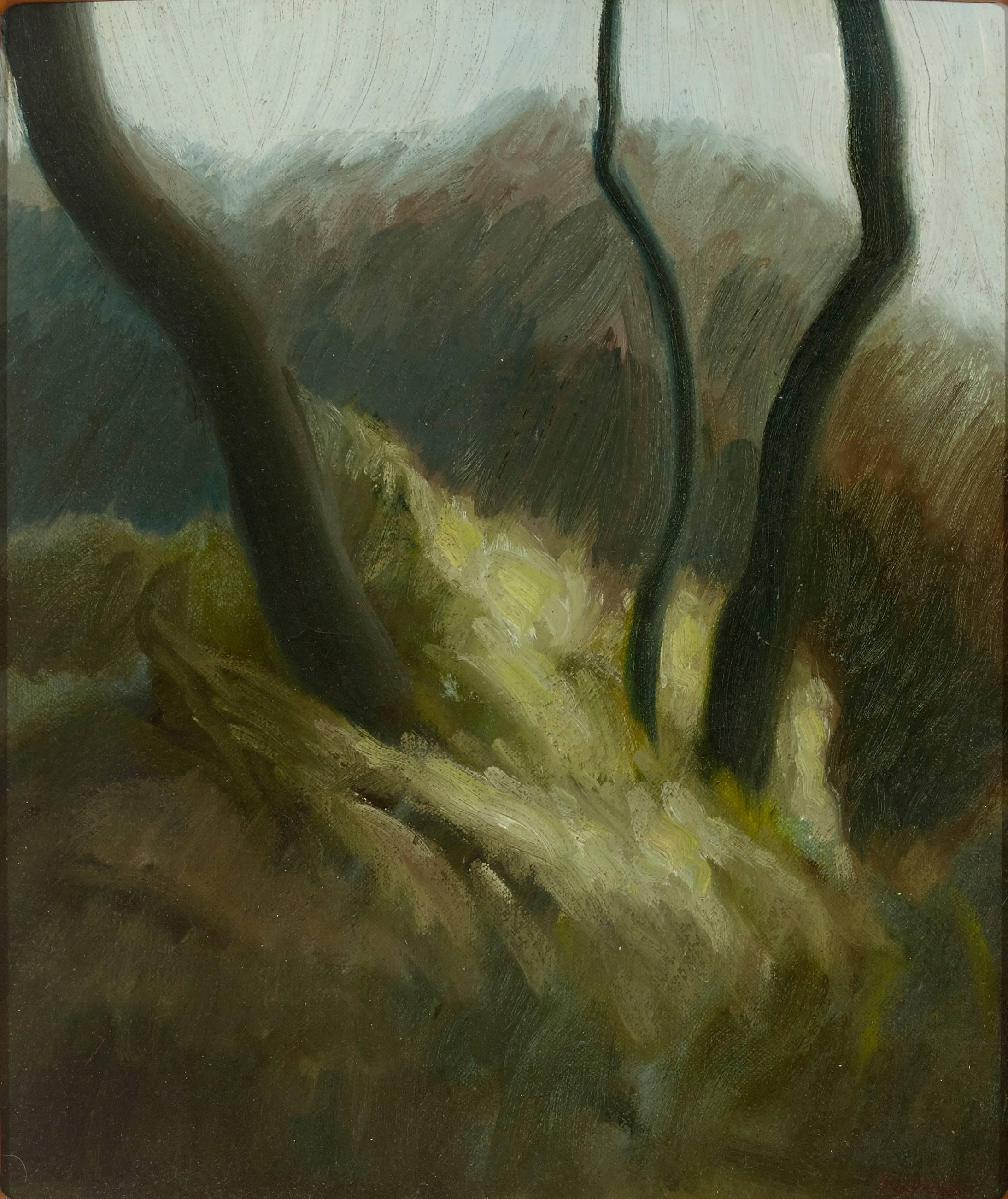 Tree Trunks - Painting by Robert Kipniss