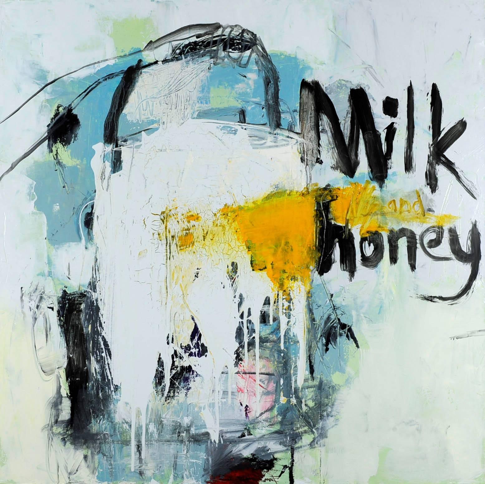 Rocky Hawkins Abstract Painting - Milk and Honey