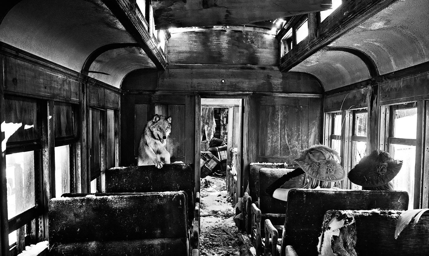 David Yarrow Black and White Photograph - Ride the Ghost Train