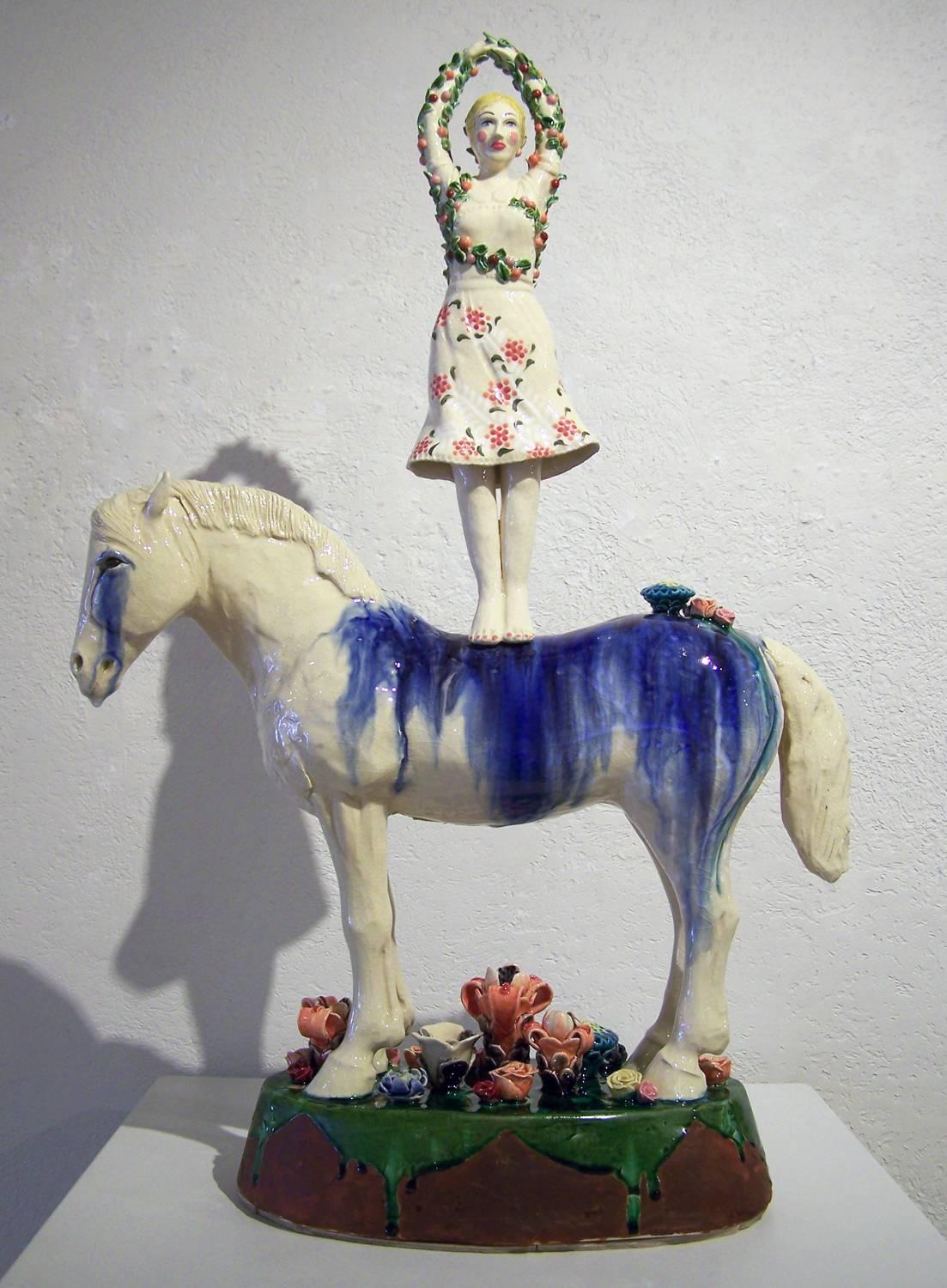 Sue Tirrell Figurative Sculpture - Allegory of Summer