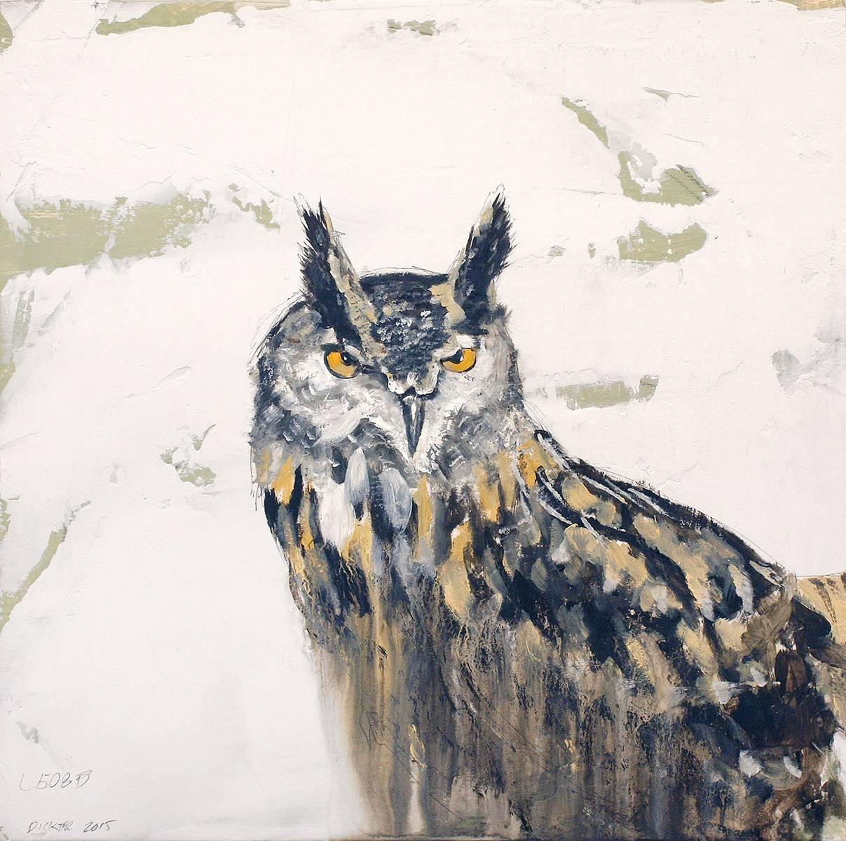 Michael Dickter Animal Painting - Owl