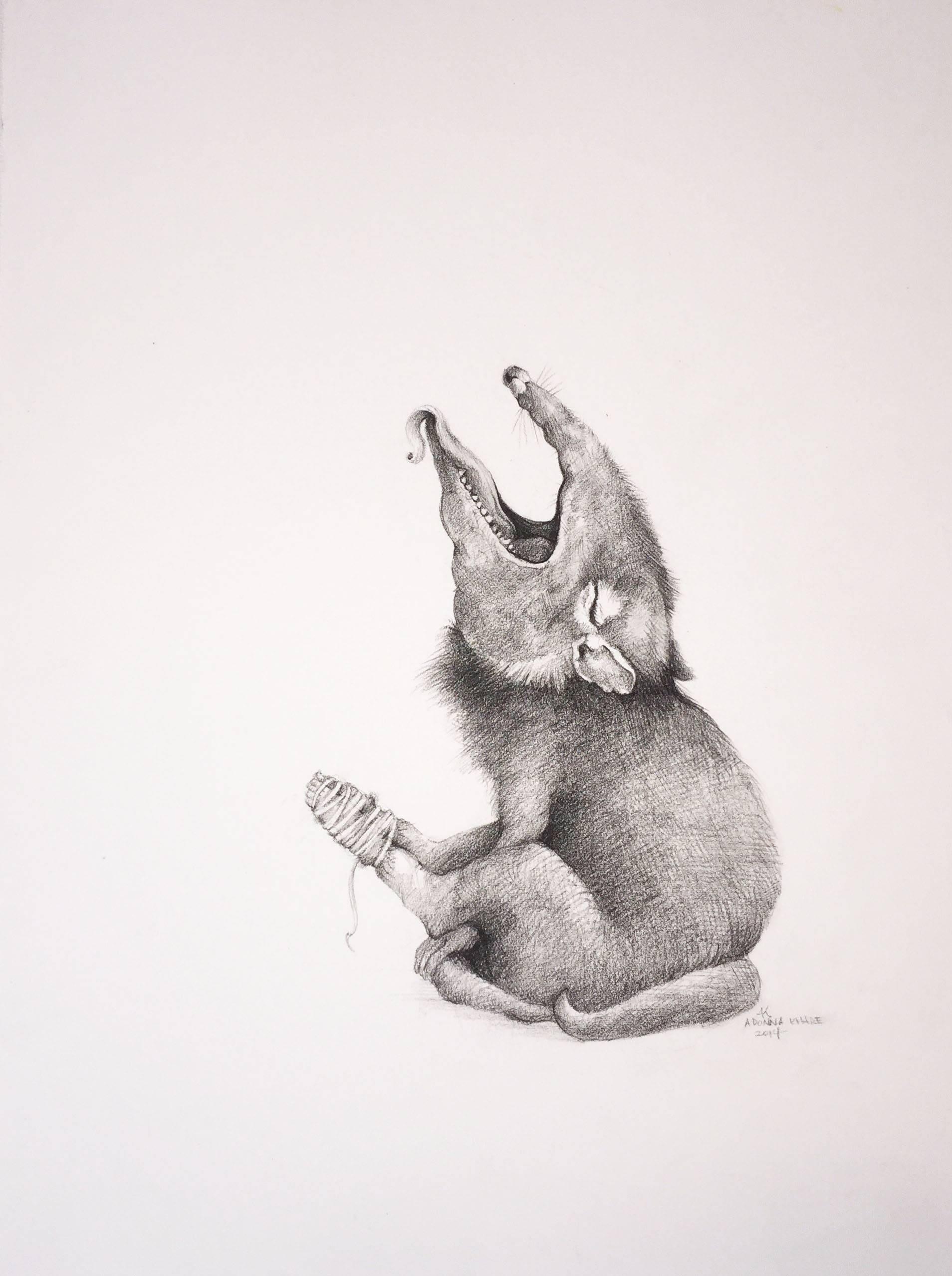 Adonna Khare Abstract Drawing - Screaming Animal