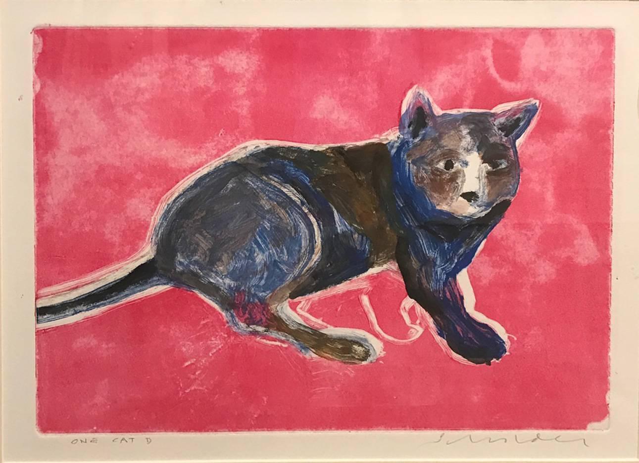 Fritz Scholder Animal Print - One Cat D