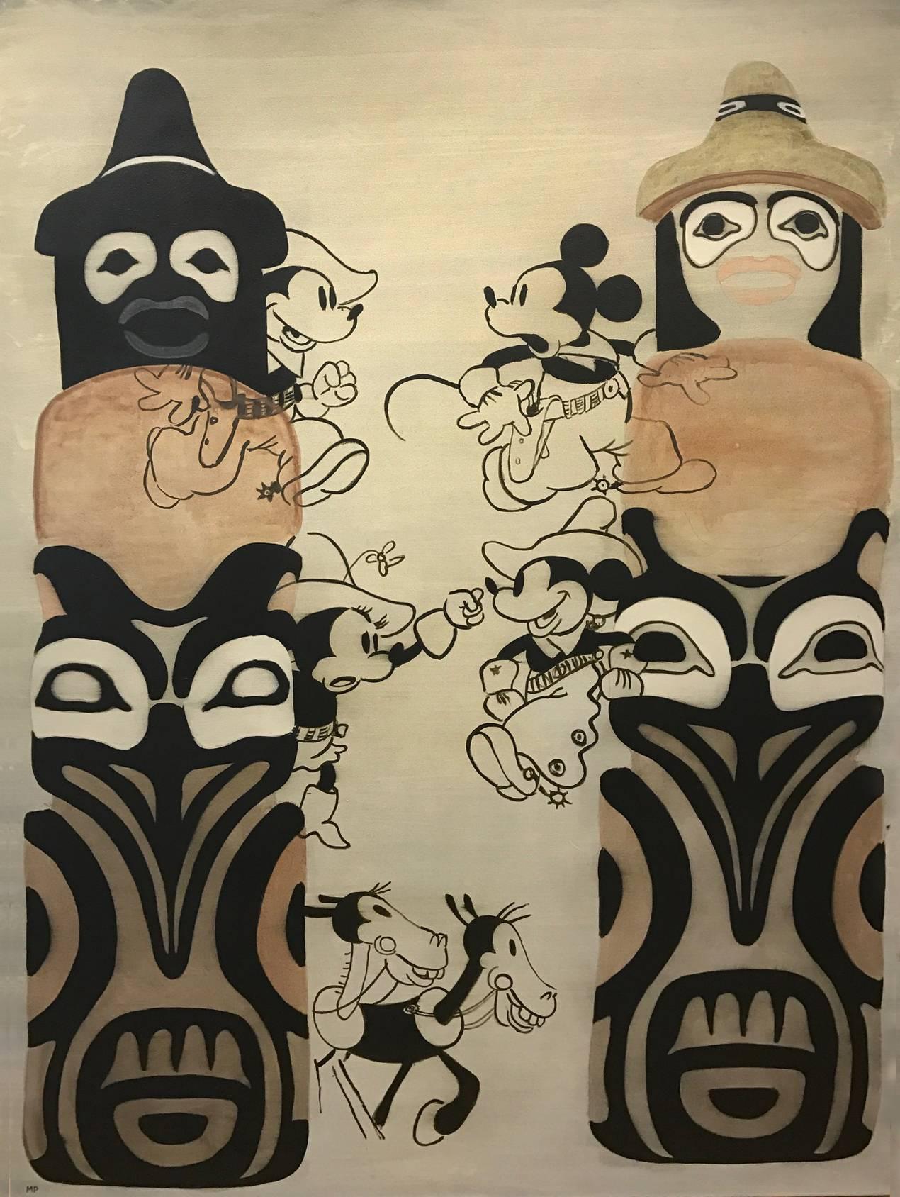 Animal Painting de Mike Piggott - Las aventuras de Mickey y Minnie