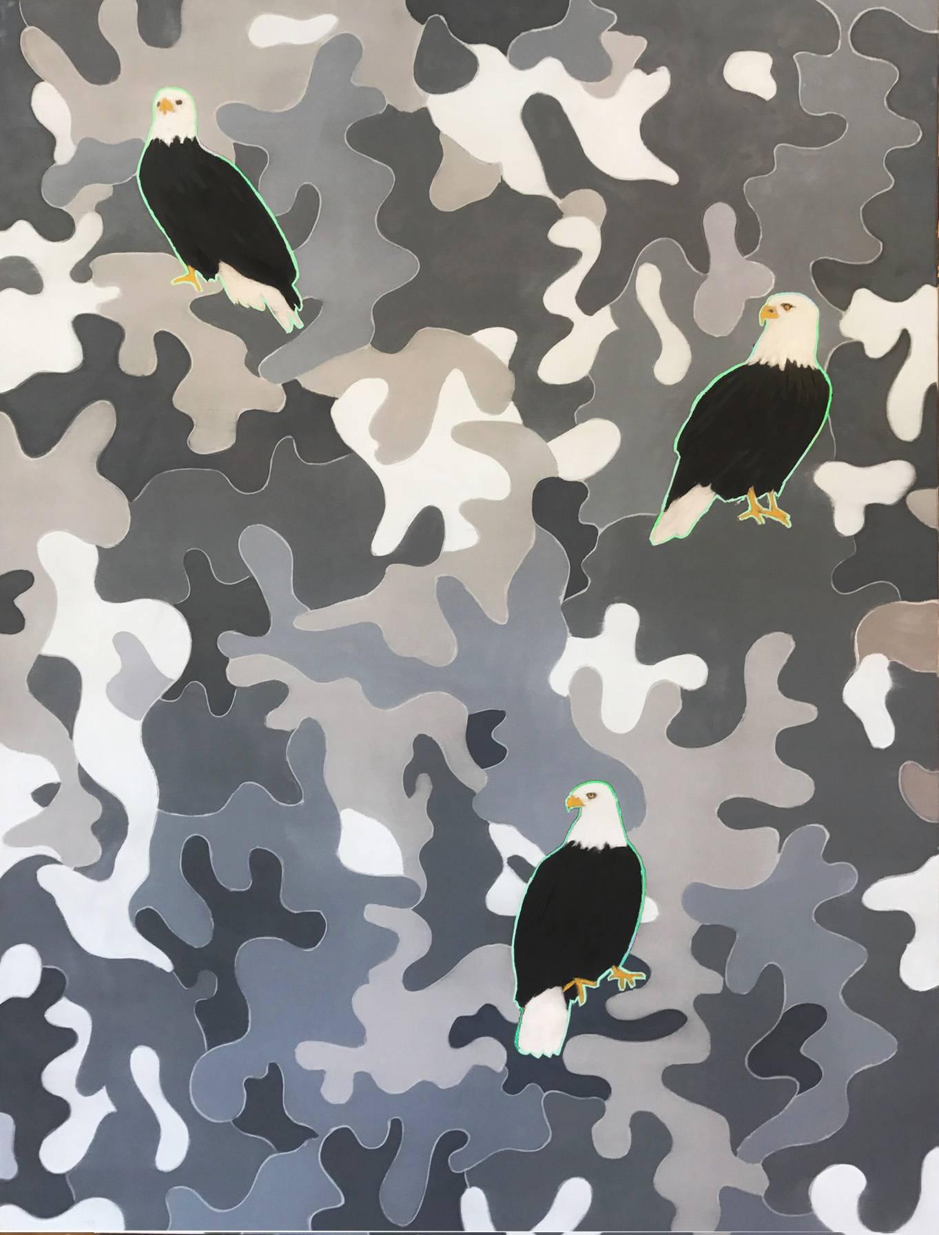Mike Piggott Animal Painting - Eagles and Camoflage