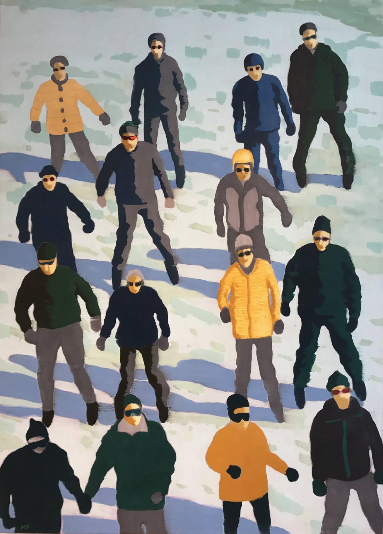 Mike Piggott Figurative Painting - Winter People