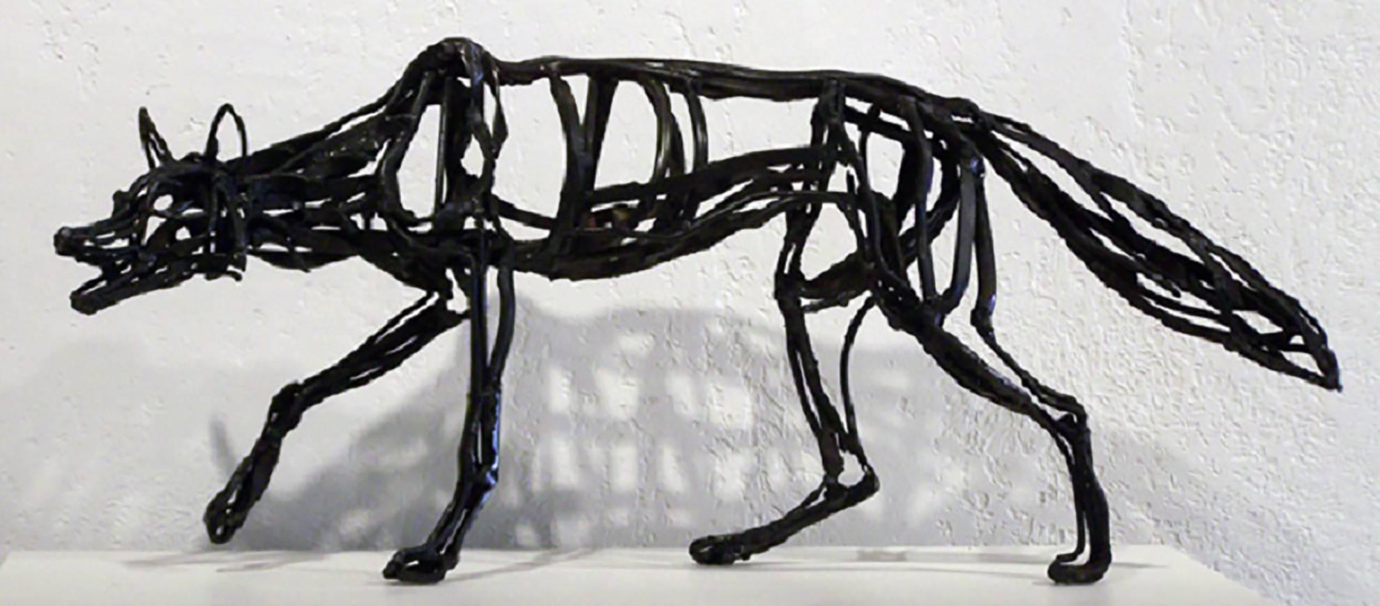 Wendy Klemperer Figurative Sculpture - Lean Wolf