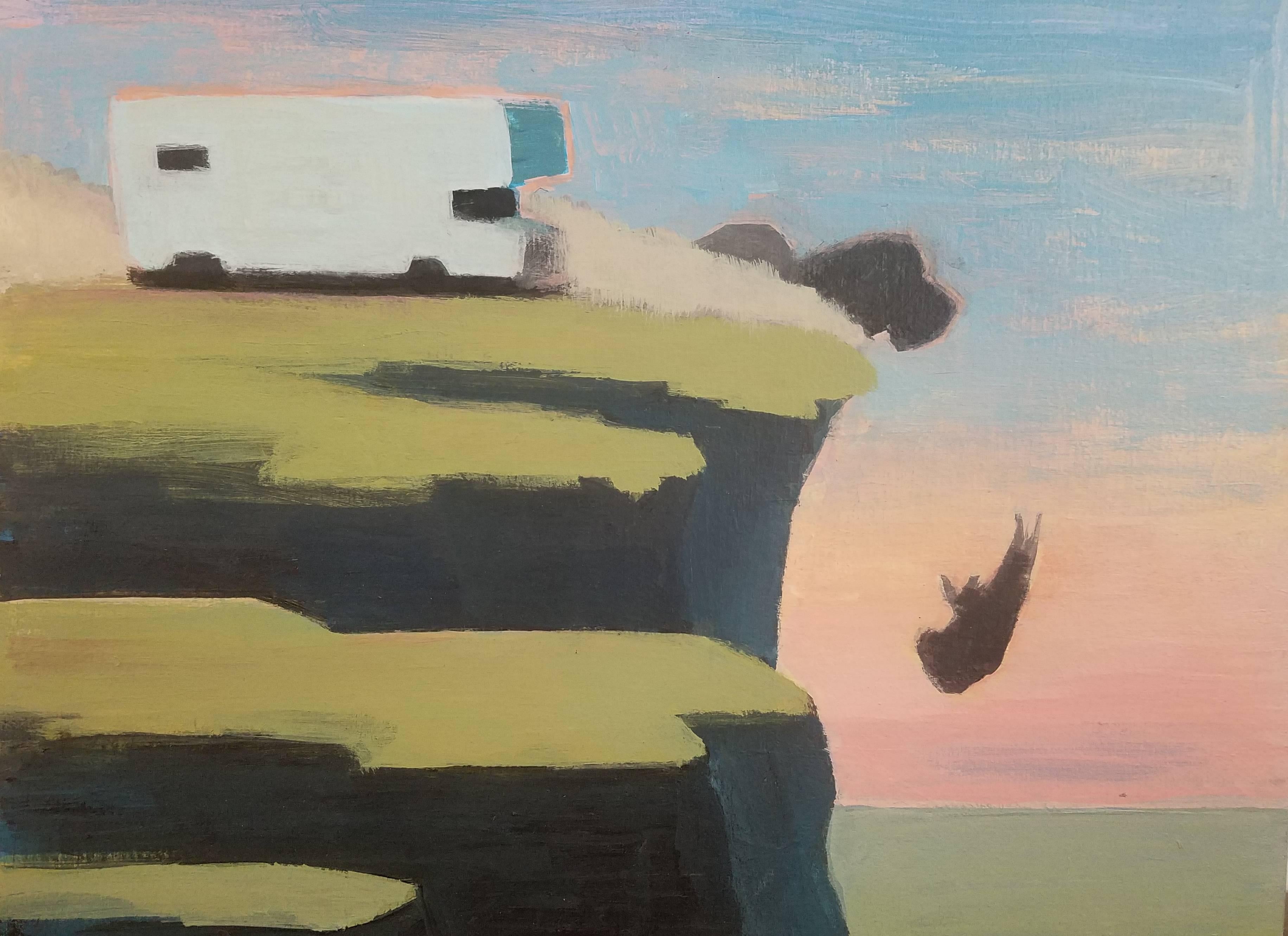 Travis Walker Landscape Painting - Buffalo Jump