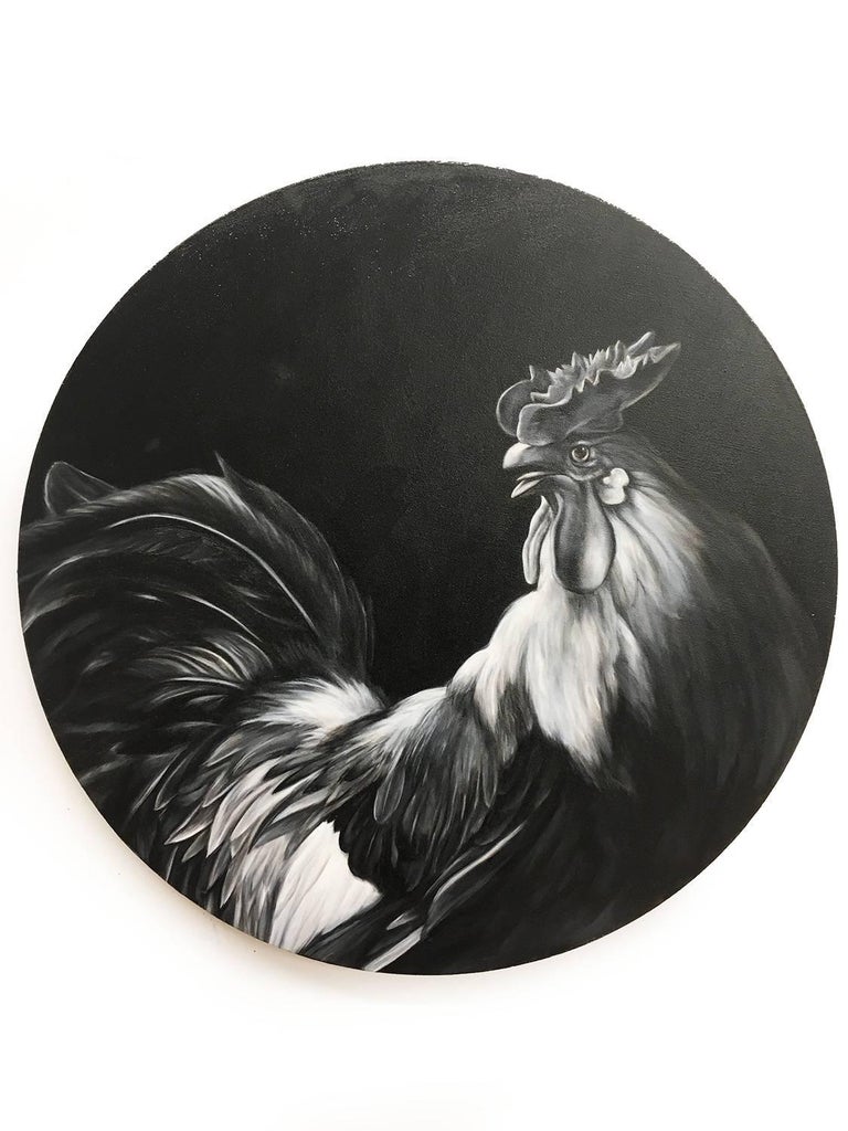 Shelley Reed Animal Painting - Rooster (after Hondecoeter)
