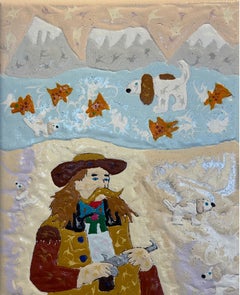Hickock at Dog River - Historical Western Figures Fine Art Portrait Decor