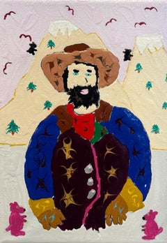 Jim Bridger - Personaggi storici del West: ritratti artistici su tela in acrilico