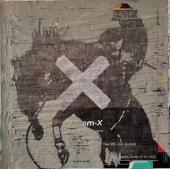 Das Negativ beweisen (Acryl und Collage auf Leinwand)