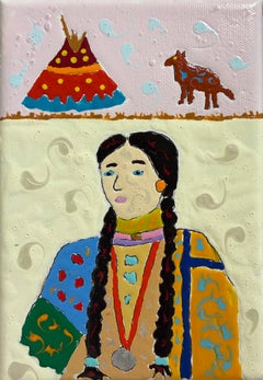 Nanyehi (Nancy Ward) - Decoración con retratos en lienzo acrílico de personajes históricos del Oeste