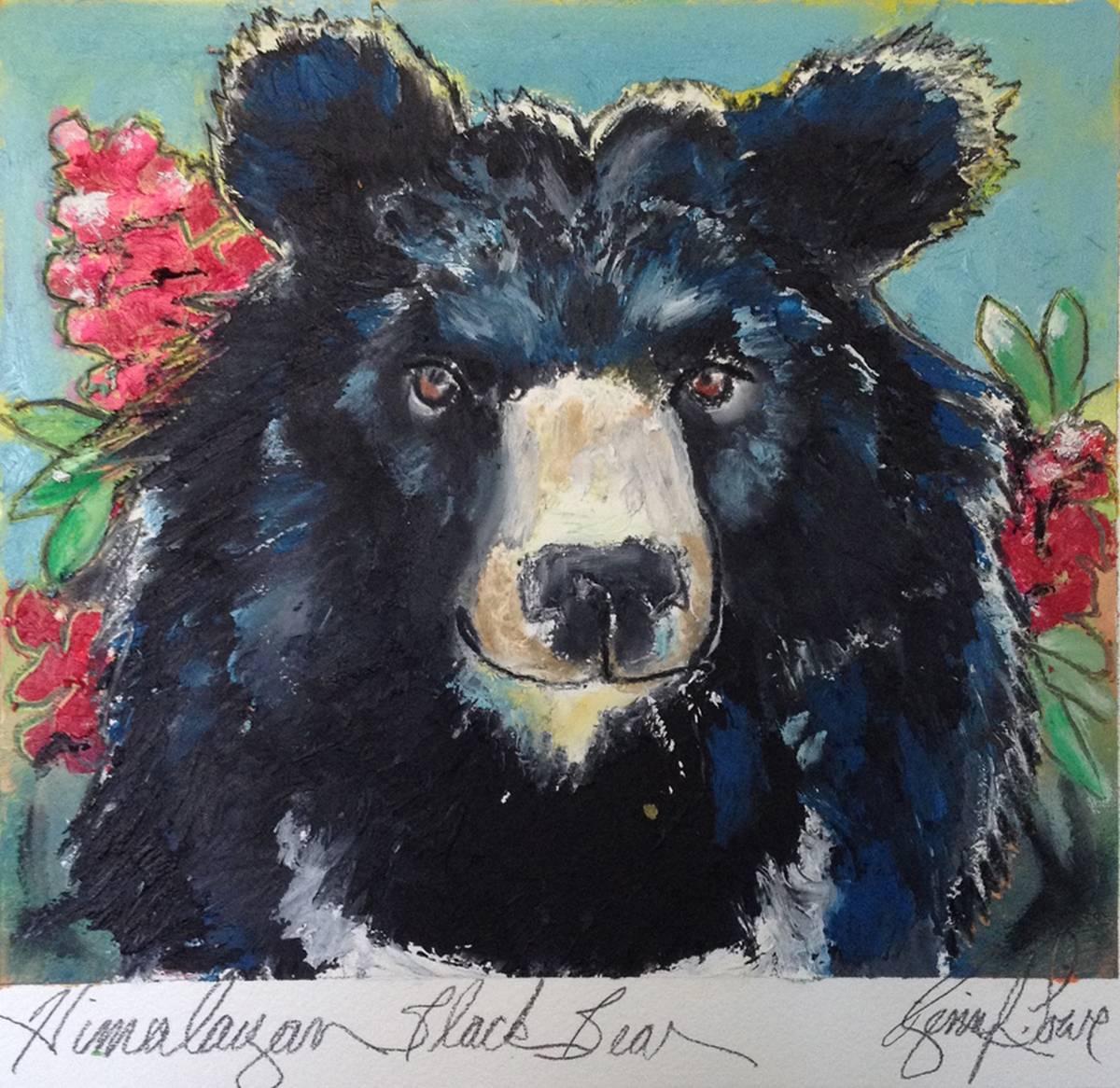 Jennifer Lowe Animal Painting - Himalayan Black Bear