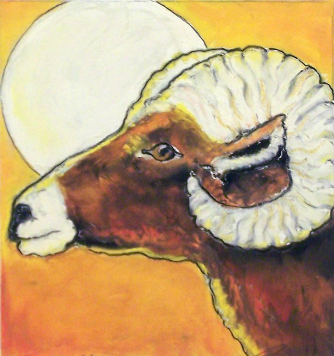 Jennifer Lowe Animal Art - Ram Memory