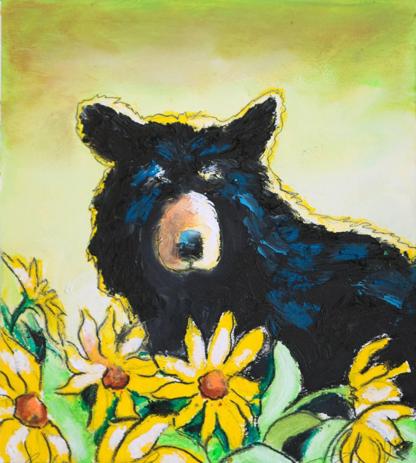 Jennifer Lowe Animal Painting - Balsam Root Bear