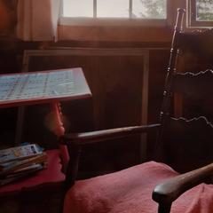 "Cottage Sunrise", Contemporary, Summer, Window, Bedroom, Color Photograph