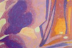 "Relationships - Two Vases", Abstract, Reflections, Blue, Orange, Oil Painting