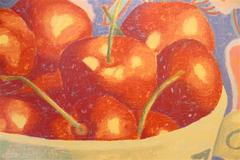 Green Cup With Cherries