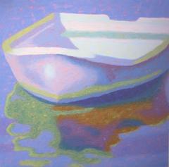 Marcia Wise, 'Row Boat II, ' oil painting of boats and reflections on water