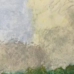 "Untitled Pastel #7, Contemporary Landscape Drawing, 2008"