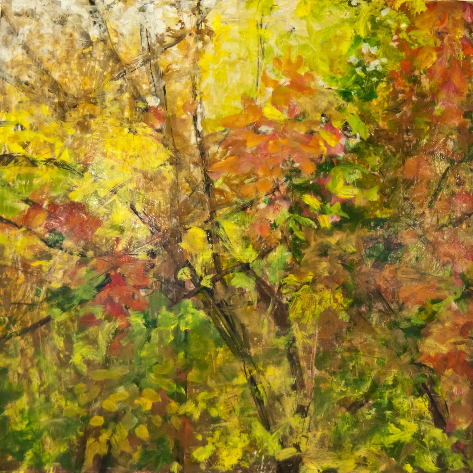 Cheryl Clinton Abstract Painting - Tree Light Fall 4