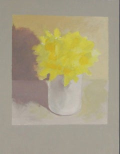 "Flower #3 (Yellow Flower)", James Wilson Rayen, oil painting, still life