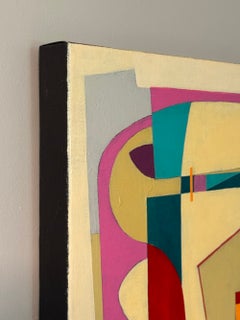 "Every Measure of Itself", Abstract, Modern, Geometric, Orange, Acrylic Painting