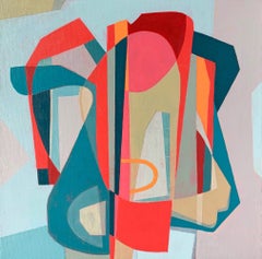 "That Said 7", Abstract, Modern, Geometric, Red, Blue, Green, Acrylic Painting