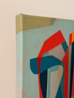 "That Said 7", Abstract, Modern, Geometric, Red, Blue, Green, Acrylic Painting